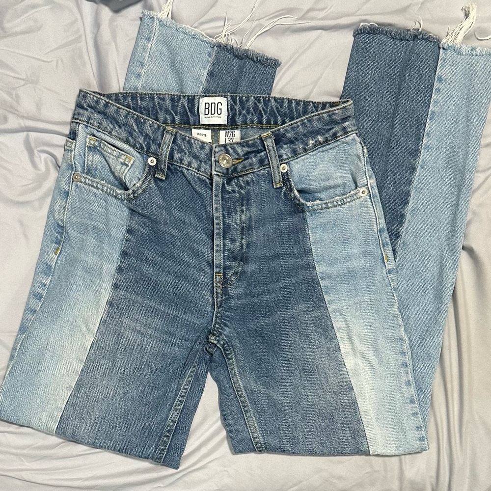 BDG Patchwork Blue Denim Jeans